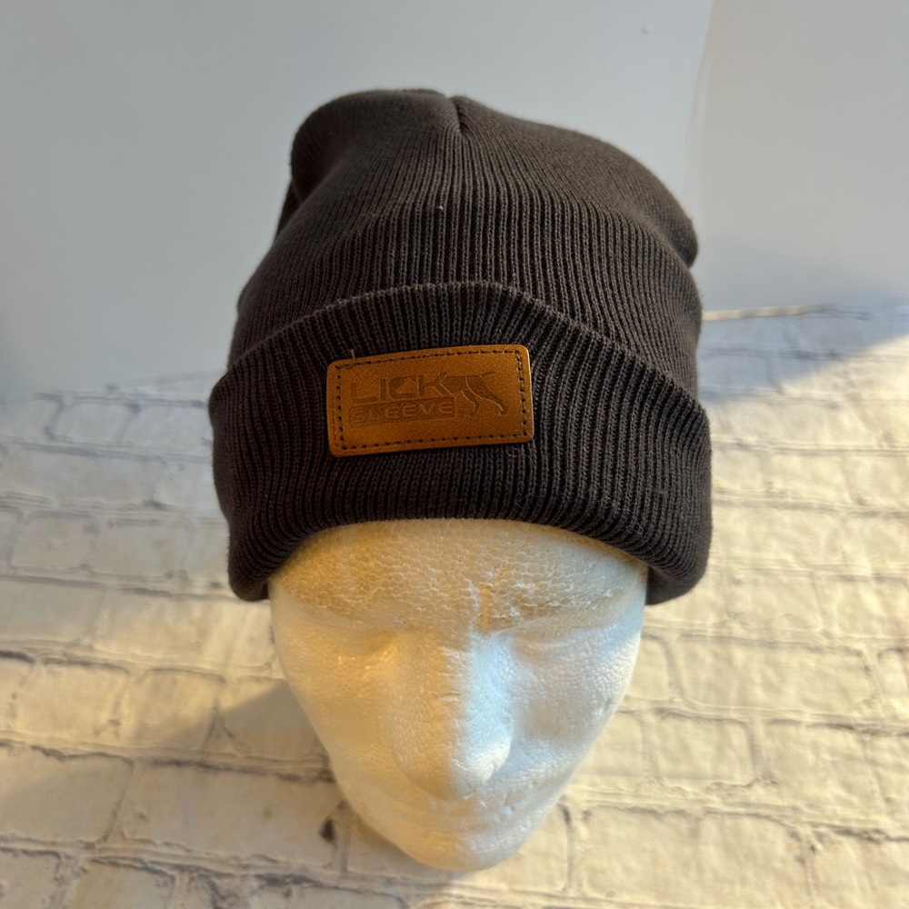 LICK SLEEVE CHARCOAL BEANIE O/S
